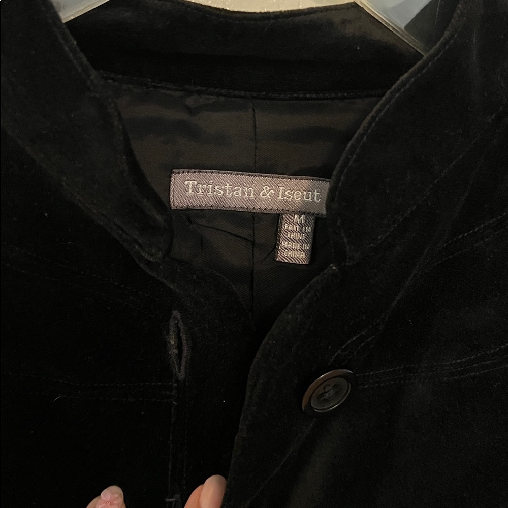 Tristan & Iseut Black Velvet Women's Blazer ♥️ - Picture 6 of 11
